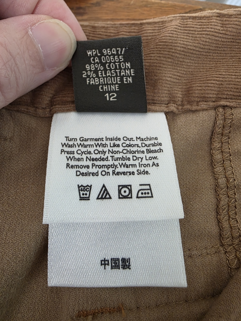 Eddie Bauer Corduroy A-Line Skirt Tan Brown 12 - Picture 7 of 9